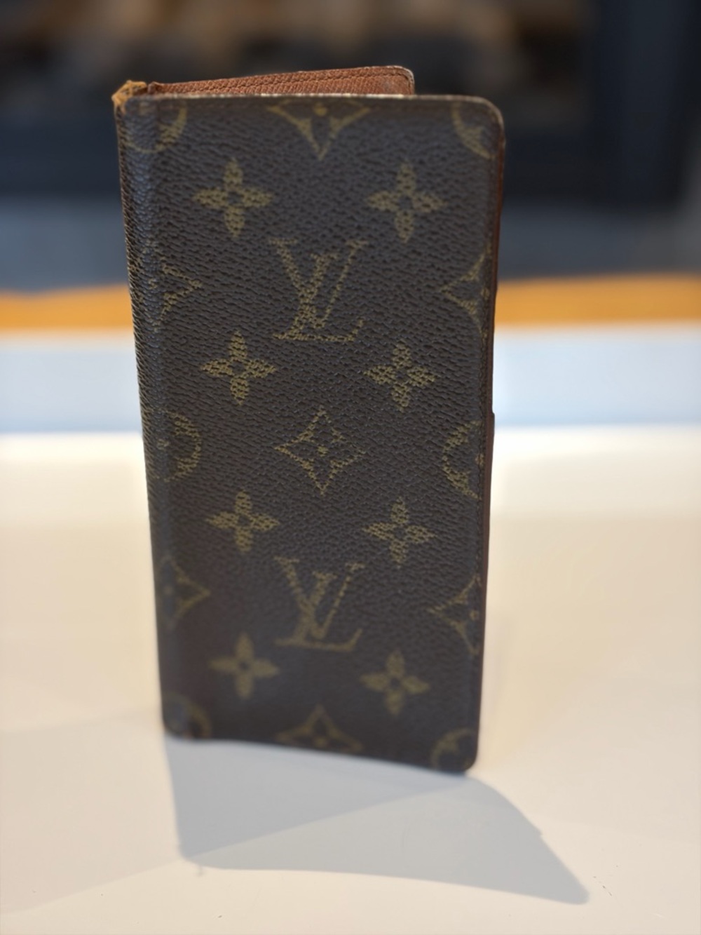 Authentic Louis Vuitton Brown Monogram Canvas Long Wallet
